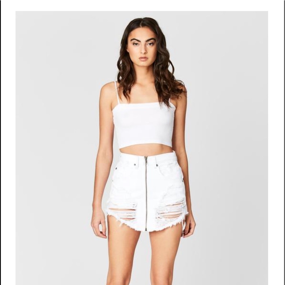 CARMAR DENIM WHITE JEAN SKIRT SIZE 25